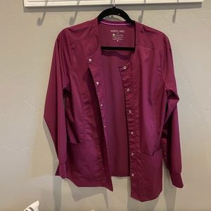 Maroon M scrub jacket - purple label